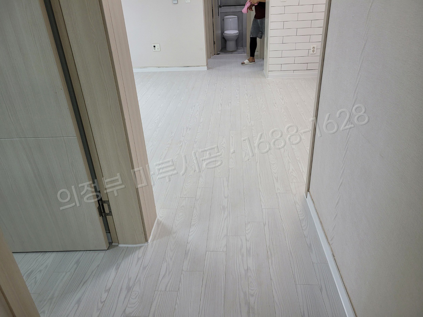 의정부 호원동 바닥공사 마루시공업체 강마루 스타 하이마루 화이트오크 아파트 시공 후